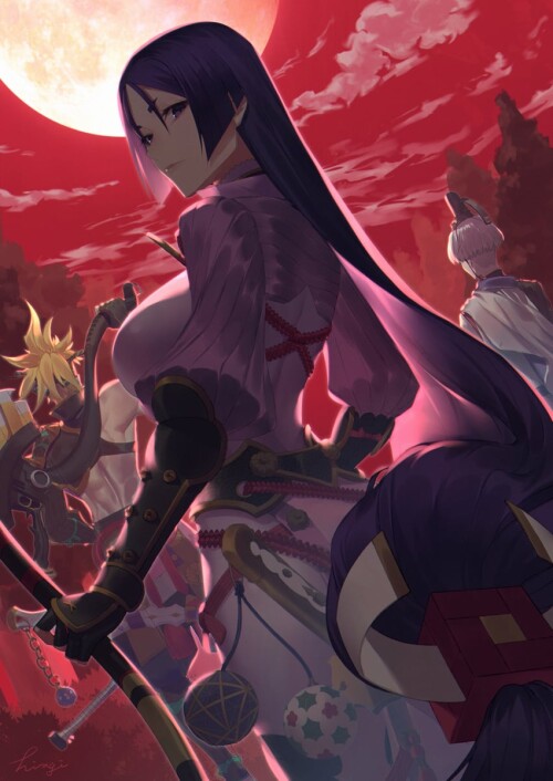  minamoto no raikou sakata kintoki watanabe no tsuna and sakata kintoki fate and 1 more drawn by kib