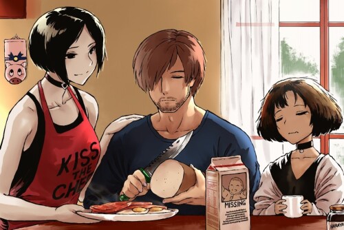  leon s kennedy ada wong and mathilda lando resident evil and 2 more drawn by haraya manawari sample