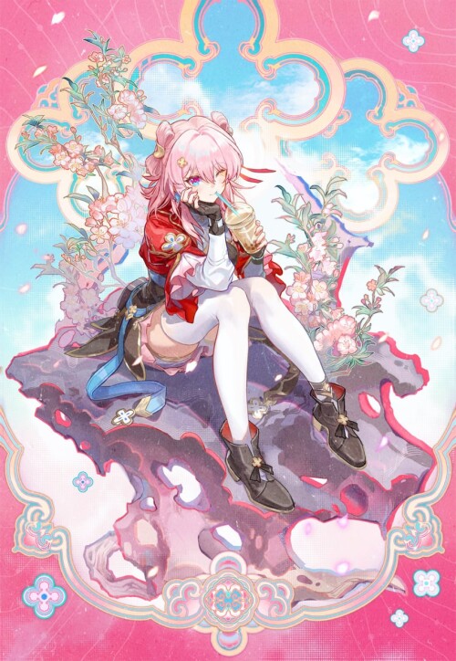  march 7th honkai and 1 more drawn by achyue sample 7f7811f5d7252eb6d6d7891980b44f13