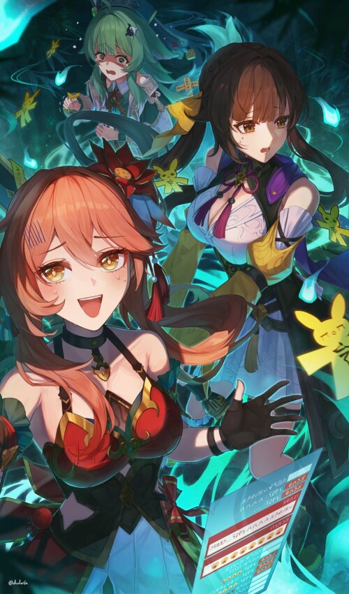  huohuo sushang and guinaifen honkai and 1 more drawn by dvdarts sample 3a7413d7e28f40cc19573d334f8c