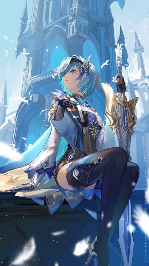  eula genshin impact drawn by transparent artist sample cd997624787df229c0984778ecc3c161