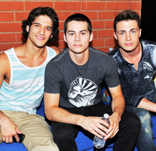 HOLLYWOOD, CA - JULY 25:  Actors Tyler Posey, Dylan O'Brien and Colton Haynes attend a live chat at Cambio Studios on July 25, 2011 in Hollywood, California.  (Photo by Alberto E. Rodriguez/Getty Images)