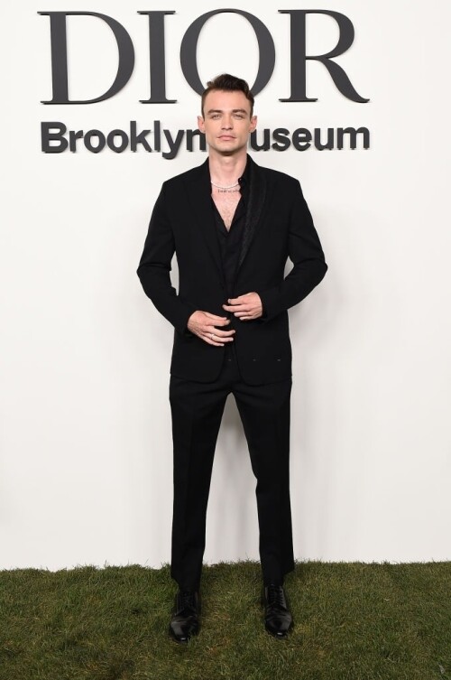 BROOKLYN, NEW YORK - SEPTEMBER 08: Thomas Doherty attends the Christian Dior Designer of Dreams Exhibition cocktail opening at the Brooklyn Museum on September 08, 2021 in Brooklyn City. (Photo by Ilya S. Savenok/Getty Images for Dior)
