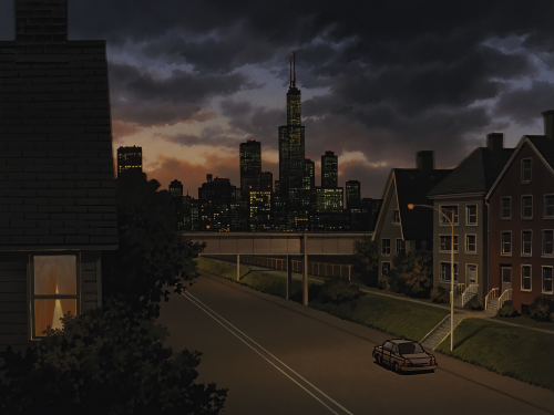 Downtown in the Dusk (without train)