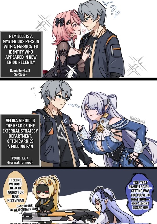  wise vivian banshee trigger remielle dan and velina airgid zenless zone zero drawn by kulojawa samp