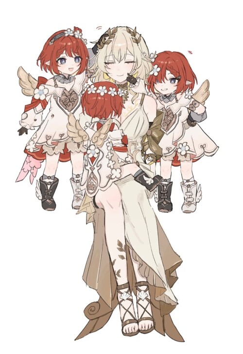  aglaea tribbie trianne and trinnon honkai and 1 more drawn by rekka shinai sample 35dab116441593ef8