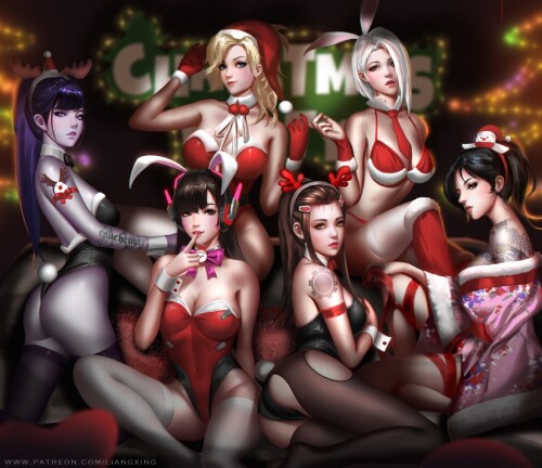  d va mercy widowmaker hanzo brigitte and 1 more overwatch and 1 more drawn by liang xing sample b3e