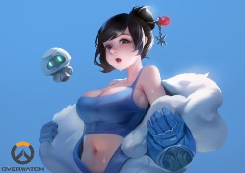  mei and snowball overwatch and 1 more drawn by ezi sample 094025a769143900a96166866a0a8b54