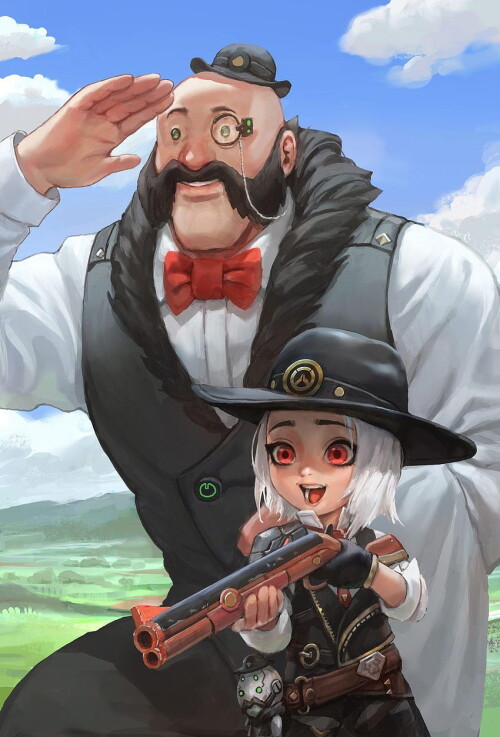 desktop wallpaper little ashe and human bob overwatch ashe phone