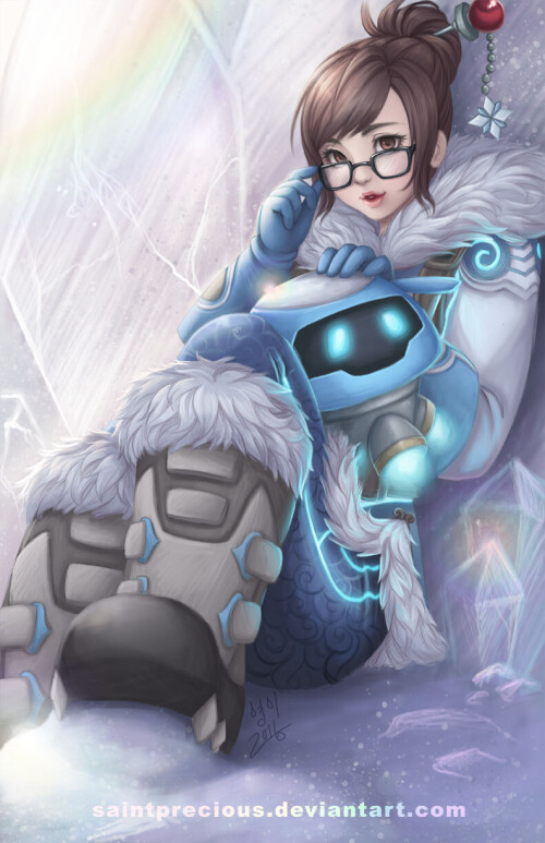  mei and snowball overwatch and 1 more drawn by saintprecious 5b4f1c452942e55b7b764b74961e48d3