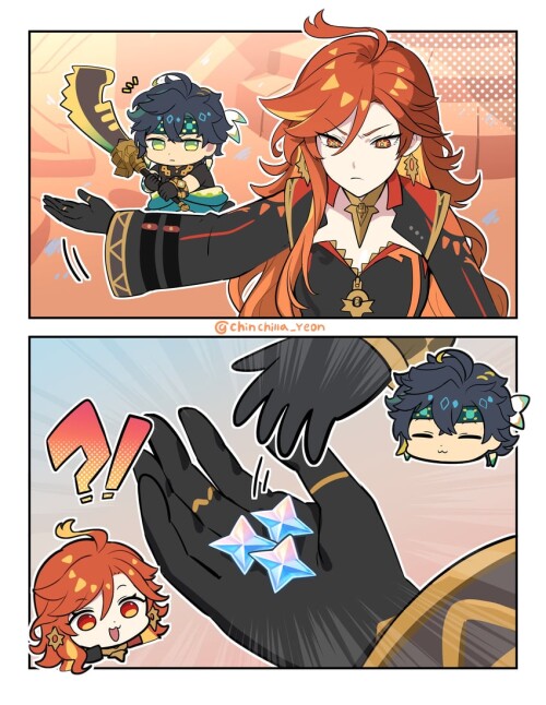  mavuika and kinich genshin impact drawn by ooyun sample 3be4ee078833014e563d29468449ba4c