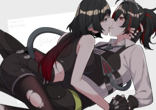  zhu yuan and jane doe zenless zone zero drawn by jouhou sample bfa72fa28bd768d4c0f6ad4899d424cd