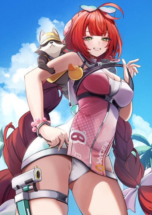  ukinami yuzuha and kamanosuke zenless zone zero drawn by yutoriko candy0905 sample f7f85bba01c46b41