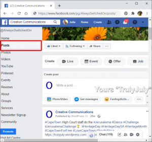 How to avoid the Facebook Page Home Feed: Click straight on Posts 
https://trulyjuly.wordpress.com/2020/09/29/how-to-avoid-the-facebook-page-home-feed-click-straight-on-posts/