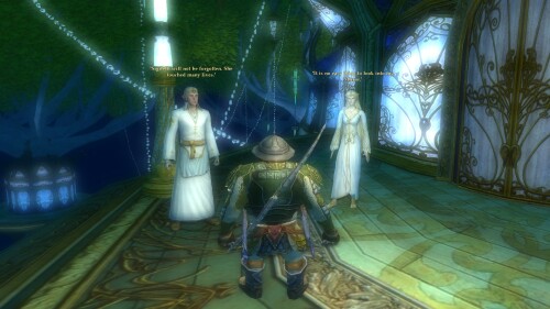 With Celeborn and Galadriel in Caras Galadhon