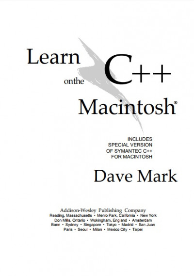 Learn C++ on the Macintosh (1)