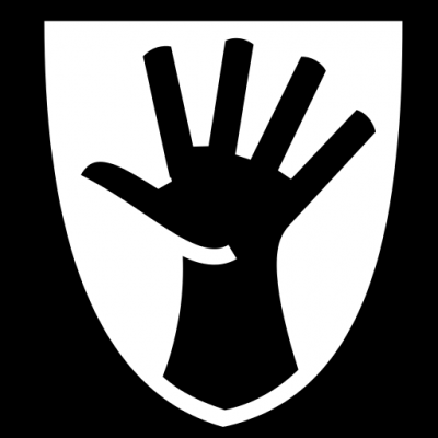 black hand shield