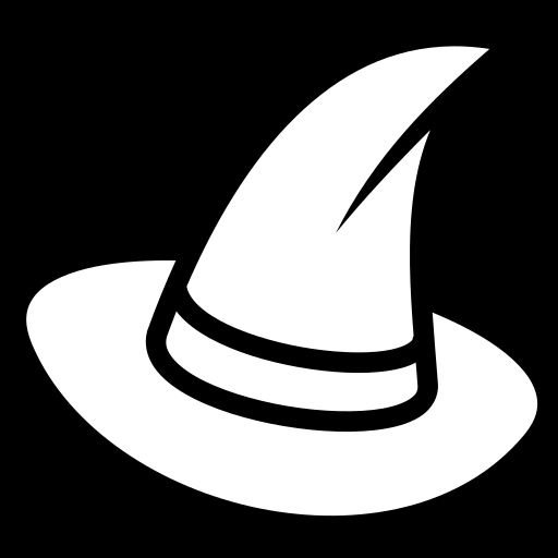 Pointed hat.