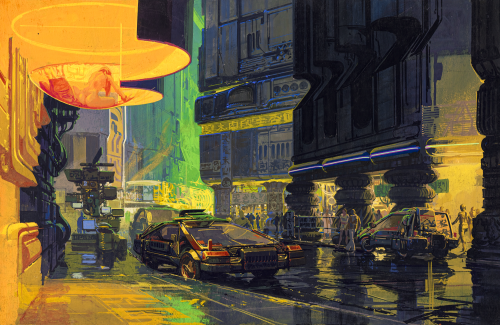 Runner Streets by Syd Mead (Blade Runner) 1981