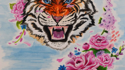 PNT Tiger and Peonies(resized