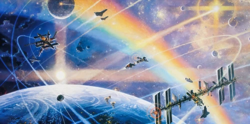 Stairway of Humanity by Robert McCall, 1990