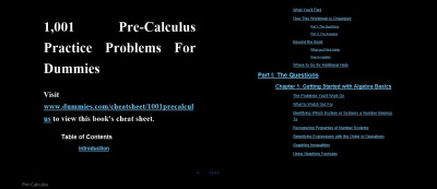Pre Calculus 1,001 Practice Problems For Dummies (2)
