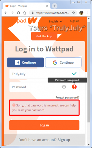 Good Practice Wattpad Friendly and specific password is incorrect TrulyJuly