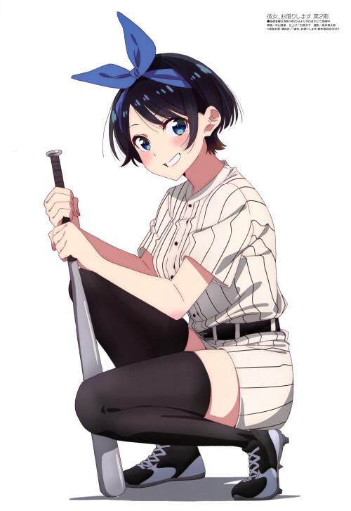yande.re 1004671 baseball hirayama kanna kanojo okarishimasu sarashina ruka thighhighs uniform