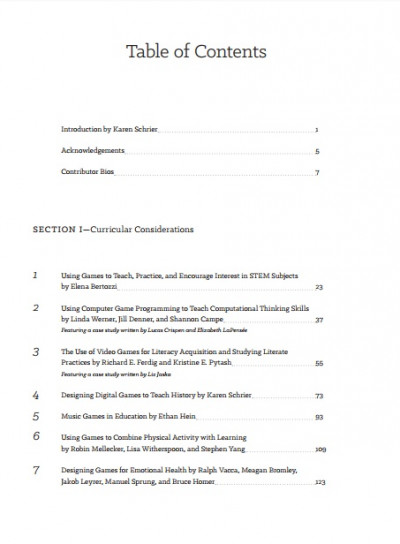 Learning, Education and Games Volume One Curricular and Design Considerations (Volume 1) (2)