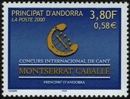 French Andorra, Scott Nr 520 (2000) Montserrat Caballe Singing Competition