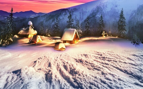 2880 x 1800 #Wallpaper #fairytale #winter #landscape #UltraHD
#seasons #mountain #snow #mountainscape #envraijaitoujourslamemetete #wallpaperswide