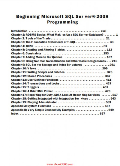 Beginning Microsoft SQL Server 2008 Programming (2)