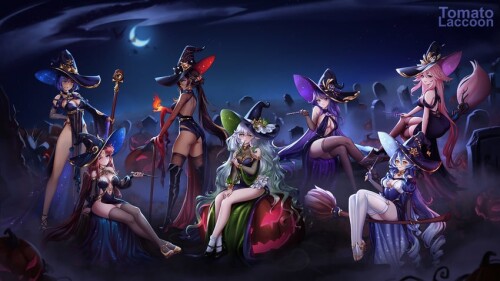  raiden shogun yae miko nilou dehya layla and 2 more genshin impact drawn by tomato laccoon sample c