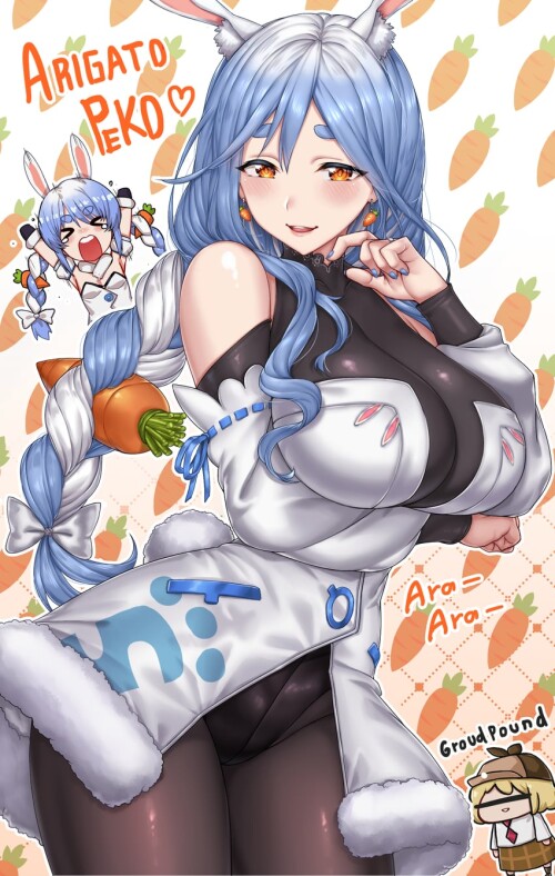  usada pekora watson amelia usada pekora pekomama and smol ame hololive and 1 more drawn by yakimi 2