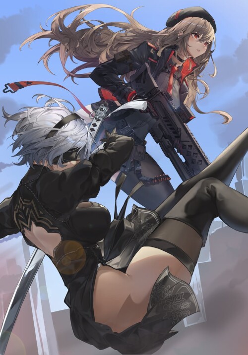  2b rapi and ishikawa yui goddess of victory nikke and 2 more drawn by eru eru illust sample 86eca7f
