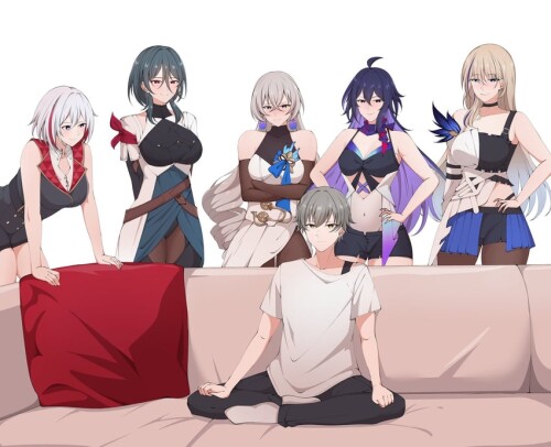  trailblazer caelus topaz bronya rand seele and 2 more honkai and 1 more drawn by centauri d sample 