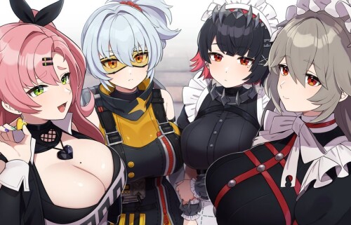  ellen joe nicole demara alexandrina sebastiane and soldier 11 zenless zone zero drawn by kinakosuki