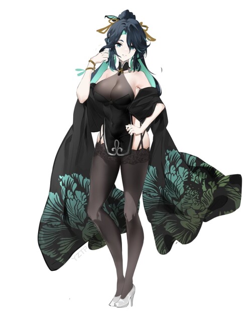  cloud retainer and xianyun genshin impact drawn by yztp sanmery sample e47d5358d80d8734c87a83e63cbc