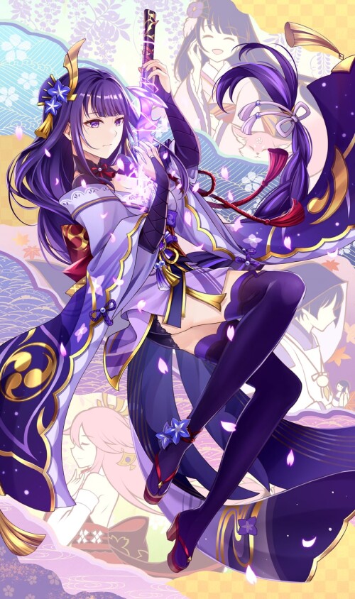  raiden shogun yae miko scaramouche yae miko scaramouche and 1 more genshin impact drawn by ankoro s