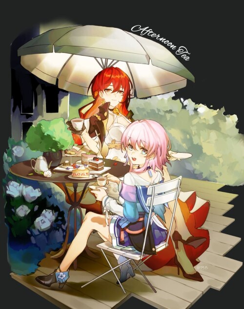  march 7th and himeko honkai and 1 more drawn by qxs sample 0fa50dc40cd6ed7064c127cda932651b