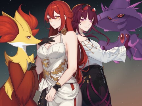  kafka himeko mismagius and delphox pokemon and 2 more drawn by pinkuma sample 81c28b383bdcd91650d0a