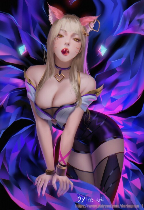  ahri and k da ahri league of legends drawn by thaumazo sample 530132b50c10f6a85b94b21f9efea6f5