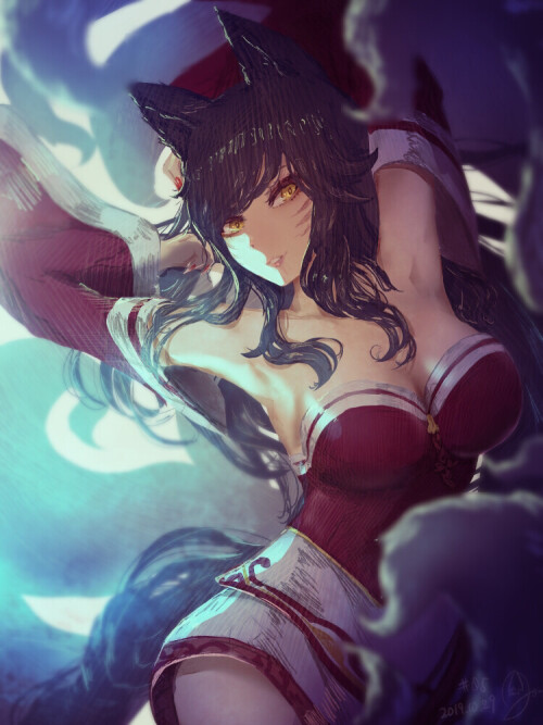  ahri league of legends drawn by minyom daa4a2bea406b9ce809fafbf66012076