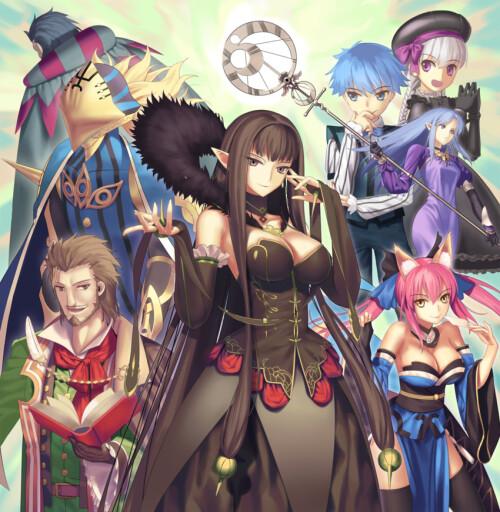  tamamo tamamo no mae gilles de rais medea nursery rhyme and 4 more fate and 5 more drawn by tsukika
