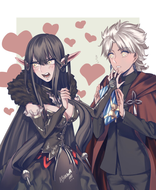  semiramis and amakusa shirou fate and 1 more drawn by liangchanxingmingrixiang sample 53e7829fd05c7