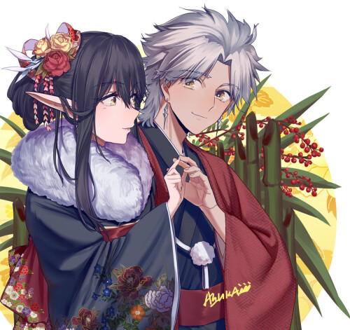  semiramis and amakusa shirou fate and 1 more drawn by liangchanxingmingrixiang sample b18f4e3891694