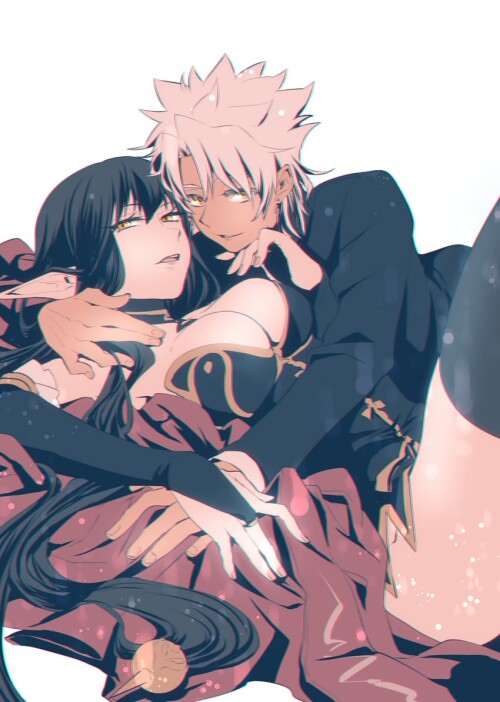  semiramis and amakusa shirou fate and 1 more drawn by hoicyo sample 34528a6ca23fcdf7f8389991ce2025e