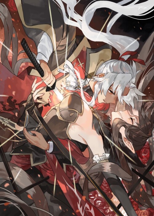  semiramis amakusa shirou and amakusa shirou fate and 2 more drawn by yinghuo 78197cd2e8bc22bd72b8eb