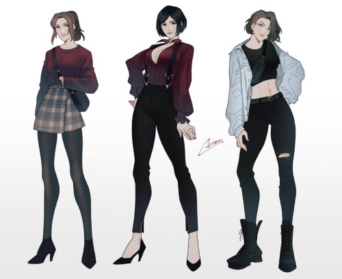  jill valentine ada wong and claire redfield resident evil drawn by cadence rx33 sample c9066d27b4a5