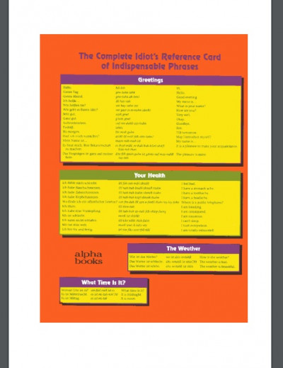 Alice Muller, Complete Idiots Guide To Learning German (2)